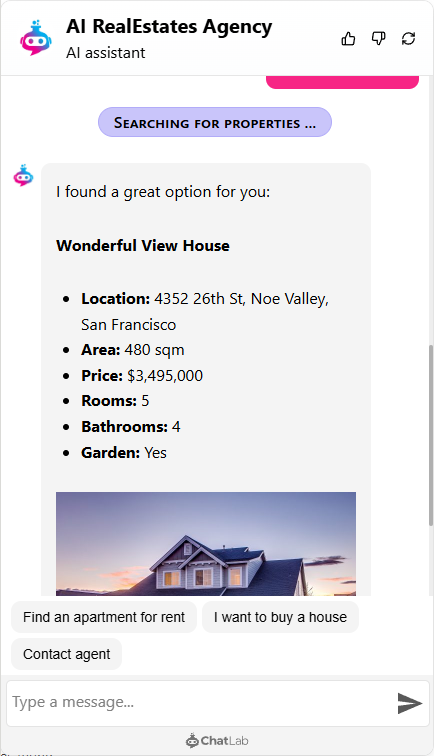 Real-estates chatbot